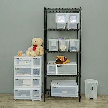 dayneeds 輕型 70x45x180cm五層鐵架(烤漆黑) 波浪架/收納架/置物架