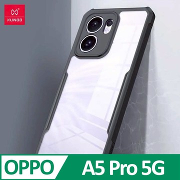 XUNDD 甲蟲系列 OPPO A5 Pro 5G 防摔保護軟殼 炫酷黑