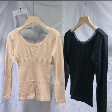 秋冬薄款莫代爾棉上衣修身百搭秋衣保暖打底衫內衣女圓領長袖上衣