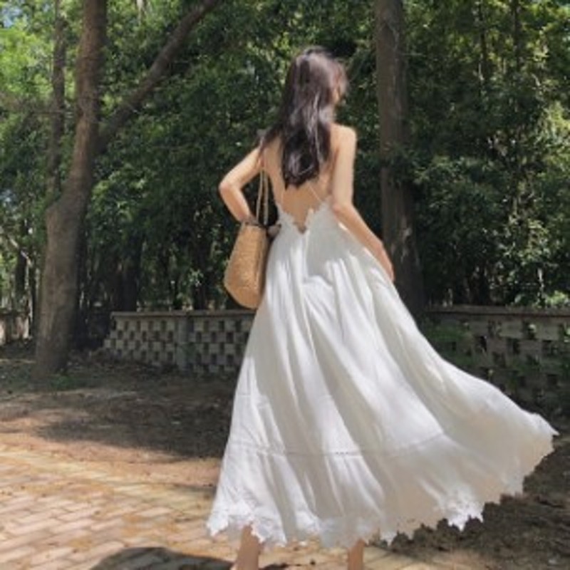 夏新作 レディース 夏ワンピース リゾートワンピース リゾートワンピ 背中開きワンピース バッククロス キャミワンピ レースワンピース 通販 Lineポイント最大1 0 Get Lineショッピング