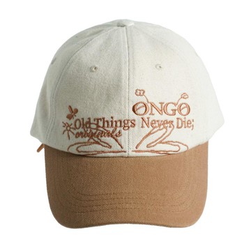 韓國 ONGO FLOWER KNOT CAP 花型綁帶棒球帽 駝色CAMEL