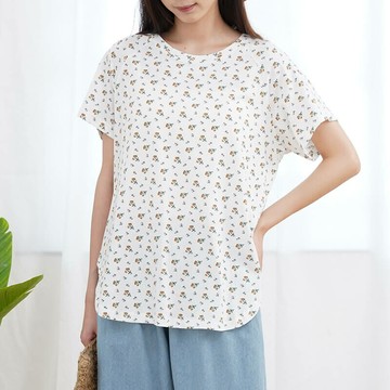 印花舒適T恤上衣394653