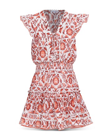 Poupette St. Barth Girls' Anais Paisley Floral Mini Dress - Little Kid, Big Kid
