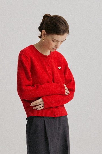 品牌設計 Love 羊絨羊毛針織外套_共 4 色