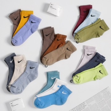 【Sharkhead】現貨 Nike Socks 短襪 三色組 踝襪 襪子 大勾 美拉德 SX6893 SX6890