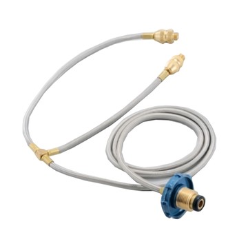 WEN LIANG 文樑 瓦斯桶雙孔轉接器 ST-2003 - 2個高山瓦斯/螺牙瓦斯  1條