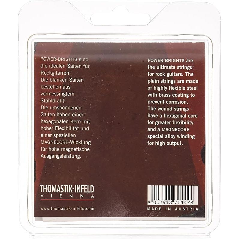 Thomastik-Infeld PB111 Electric Guitar Strings: Power-Brights String Magnecore Round Wound Set E, B, G, D, A, E