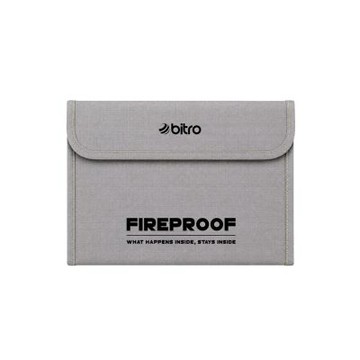 【bitro】 雙層防火收納袋 21*16cm 行動電源防爆袋 耐高溫 防水防塵 證件收納袋 現金收納包 鋰電池收納