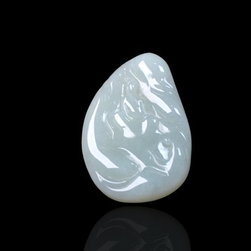 冰種翡翠無相佛項鍊 | 天然緬甸玉翡翠A貨 | 送禮