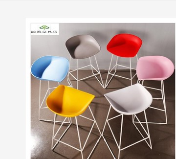 易加購公司名稱傢名商行統一編號87248466  簡約輕奢吧椅咖啡廳酒吧鐵藝時尚吧椅高腳凳子家用