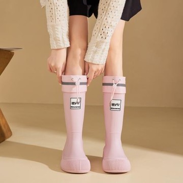 雨靴女款高筒防滑耐磨一體雨鞋成人時尚日系外穿保暖戶外2025新款