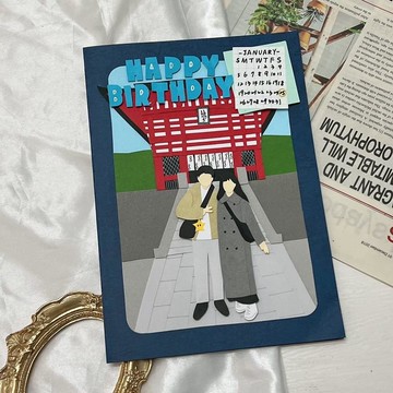 人像客製手工卡片 似顏繪 情人節禮物 生日卡片 情侶禮物 聖誕節