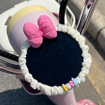 台灣發貨蝴蝶結電動車儀錶盤保護套泡芙電瓶車顯示屏裝飾罩三輪車配件女0415 KORH