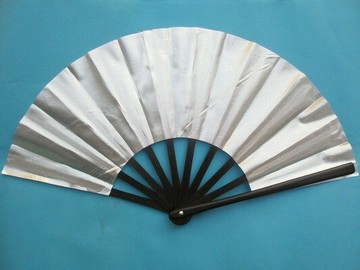 小功夫扇子 尼龍布扇子 銀色扇子(小黑色膠桿.銀色布面)/一支入(促70)【APP滿額下單10%點數(單一帳號最高1000點)】4/30止