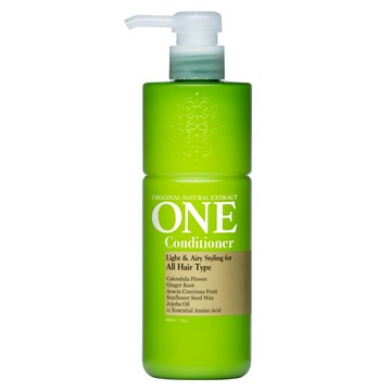 ONE 輕感豐盈潤髮乳 適用於所有髮質 480ml 含金盞花/有機生薑根  1瓶
