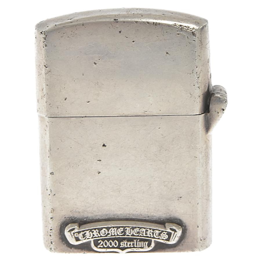 クロムハーツ LA ZIPPO LIGHTERZ V4 LA限定 スモールCHクロス ジッポ ライター シルバー