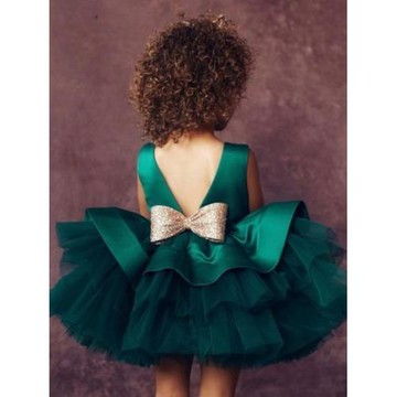 兒童周歲禮服裙蓬蓬網紗蛋糕裙女童洋氣公主裙嬰兒寶寶生日連衣裙