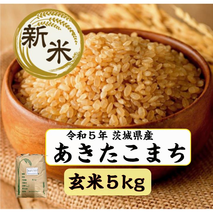 玄米 5kg「５年産 茨城 あきたこまち 一等米 玄米 5kg」送料無料