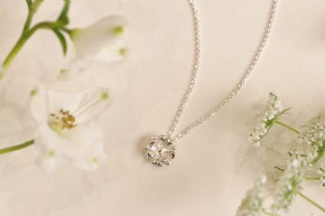 二毛銀【花草系列─小雛菊-項鍊】銀