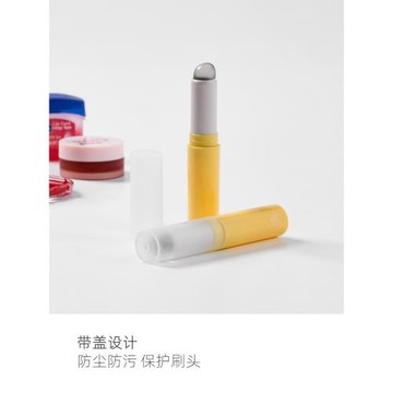 星兜硅膠唇刷小號帶蓋子口紅暈染刷腮紅膏刷遮瑕刷免洗短柄化妝刷