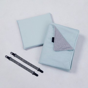 【彌月禮首選】推車四季被禮盒 | 莫蘭迪綠 (安撫被)