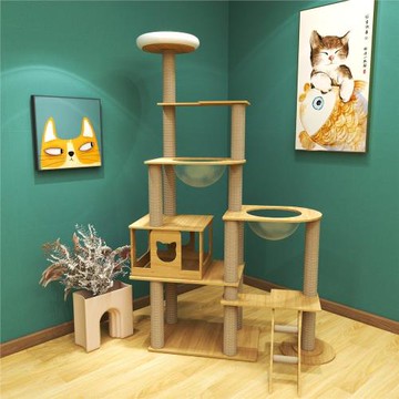 貓爬架貓窩貓樹一體大型太空艙貓抓柱貓架子跳臺貓咪玩具用品大全