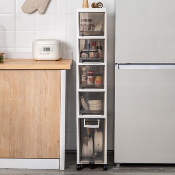 16cm夾縫收納柜廚房超窄縫隙收納抽屜式置物架衛生間儲物柜多層