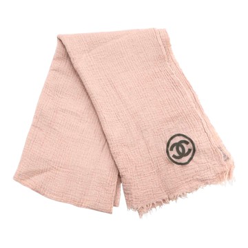 CHANEL 香奈兒 粉色 羊毛 CC 圍巾 【二手名牌BRAND OFF】