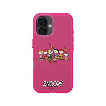iPhone 16 Clear 粉漾桃 - 史努比 Snoopy - 一起打棒球！