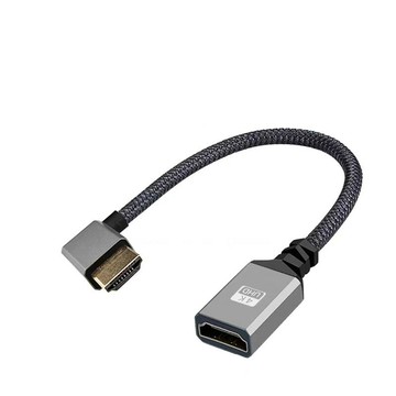 HDMI公對母延長線4K高清數據加長下彎電視機掛壁上下左右彎轉換器【宜家良品百貨】