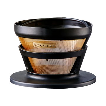 Cores 黃金手沖濾杯-小 C246 純金電鍍304不鏽鋼 耐熱PP材質  Gold Filter  1個