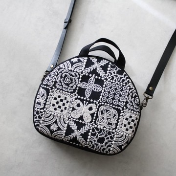 minä perhonen 布料使用 2way 圓形包 forest tile 包款 斜背包 手提包 帆布袋 肩背包 帆布包