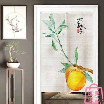 中式門簾隔斷簾擋風水中國風裝飾掛簾子家用遮光餐廳布簾【聚寶屋】