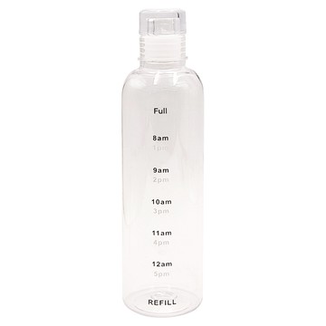 JOSIC 時間刻度水杯 塑膠PC材質 尺寸22.5*6cm  透明  500ml  3個