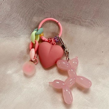 可愛掛飾🎀  氣球狗鑰匙扣掛件汽車男女鑰匙圈繩可愛汽車內掛飾創意禮物送女友 汽車鑰匙扣