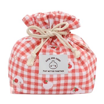 MOLANG 萌浪兔 草莓繪午餐墊  紅白格紋  45 x 33cm  1個