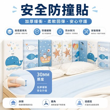 【台灣現貨】超厚防撞3CM壁貼  靠背牆圍 床防護圍貼 床頭板壁貼 榻榻米自粘防撞軟包 加厚防撞壁貼 卡通壁貼