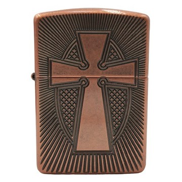 Zippo 49158 燃油式打火機 煤油打火機  打火機 十字架  Armor【現貨】