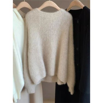 軟糯打底針織衫毛衣女秋冬季歐貨高級感寬松慵懶風松弛感內搭上衣