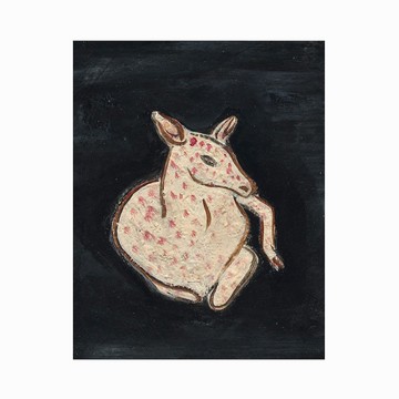 掛畫｜花鹿｜常玉 - 霧金色-35.5*45cm