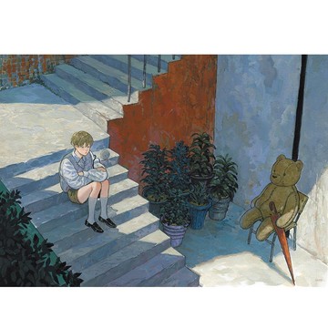 對話 |諾瑪 |韓國插畫藝術紙海報A4|水彩