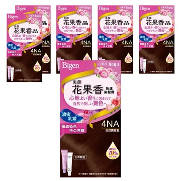 Bigen 美源 花果香快速染髮霜 濃密乳霜 徹底染色 持久亮麗  4NA自然亮棕色  6盒