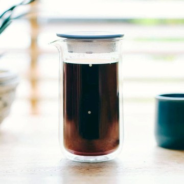 【贈日本雙面菜瓜布1入】Ready to系列 雙層玻璃手沖咖啡壺/泡茶壺-530ml