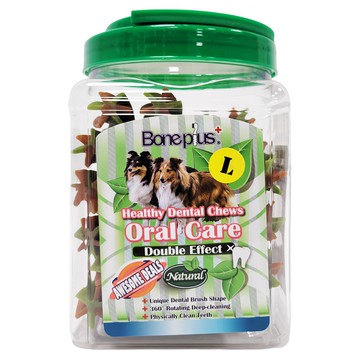 Boneplus 六星雙效潔牙棒 L 起司草本 含葉綠素 維持口腔保健 多功能 可當潔牙零食 不添加防腐劑  起司  600g  1桶