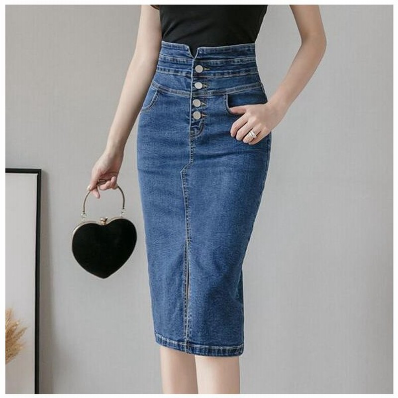 タイトスカート レディース 膝丈 コーデ デニム ファッション 夏 ハイウエスト スリム 韓国 ボトムス 通販 Lineポイント最大0 5 Get Lineショッピング