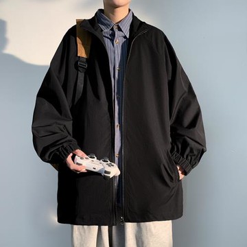 日系cityboy訓練外套男潮牌春秋胖子大碼美式復古機能沖鋒衣夾克