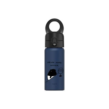 磁吸水壺 AquaStand 不鏽鋼 480cc - 無吸管 子夜藍 - 馬來貘 Laimo - Drink More Water