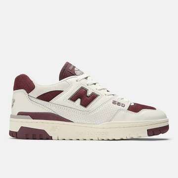 New Balance 550 [BB550LEZ] 男女 運動休閒鞋 復古鞋 簡約 舒適 百搭 米白 酒紅