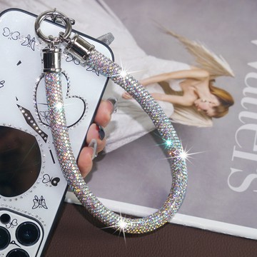 高端滿鑽手機手鍊女神鑲鑽手腕帶手機手繩防丟閃鑽時尚款手機手繩