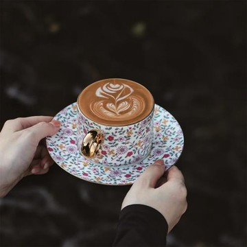 歐式陶瓷杯咖啡杯碟套裝創意簡約家用白瓷馬克杯茶杯套裝套具禮品